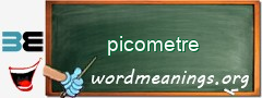 WordMeaning blackboard for picometre